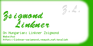 zsigmond linkner business card